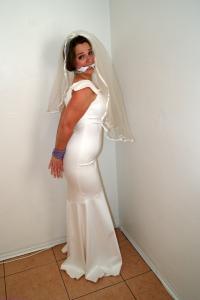 www.bondagedivas.com - Liz River Bound In Her Wedding Dress thumbnail